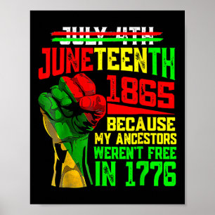 July 4th Juneteenth 1865 Because My Ancestors Mens Poster