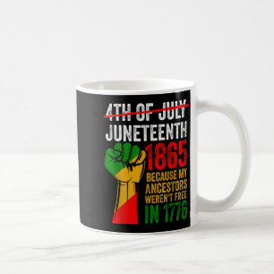 July 4th juneteenth 1865 for men women - black coffee mug