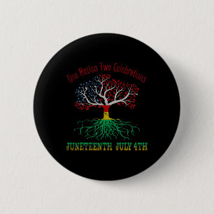 July 4th Juneteenth America Freedom Usa Independen Button