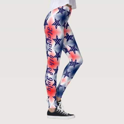 JULY 4th LEGGINGS Custom Star Parade Jogging Pants