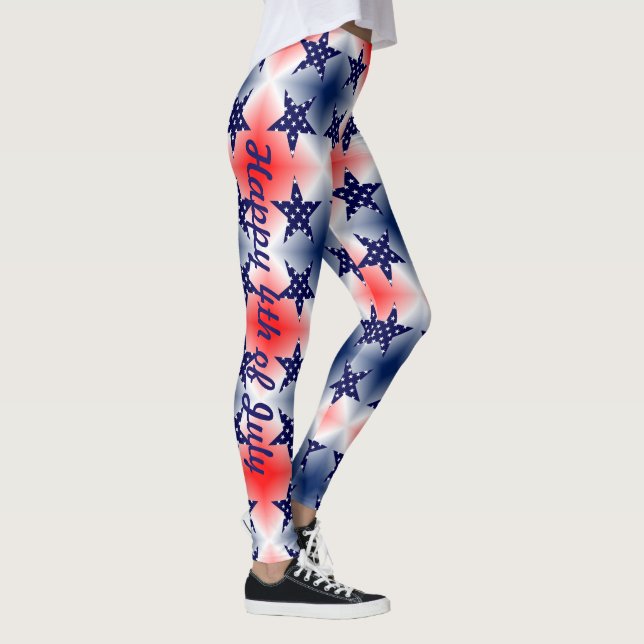 JULY 4th LEGGINGS Custom Star Parade Jogging Pants (Right)