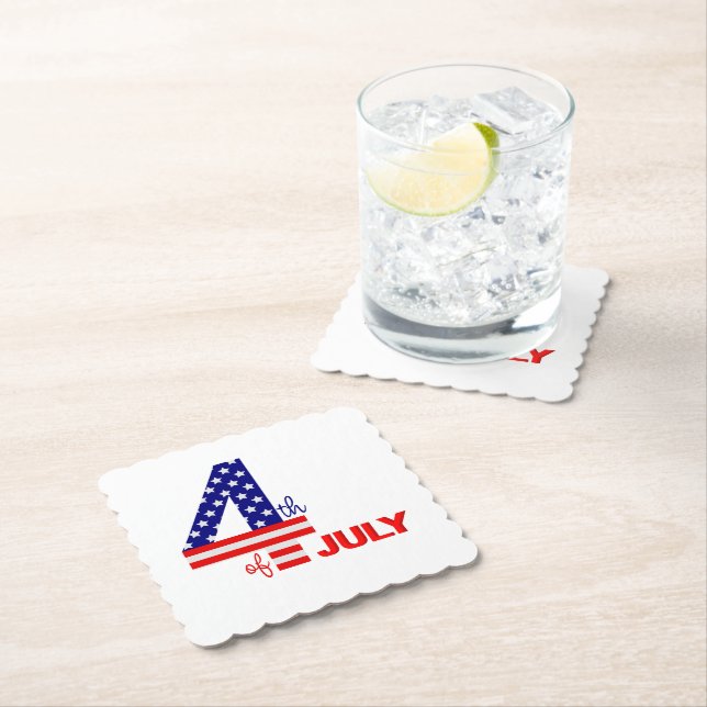 July 4th Paper Drink Coaster (Insitu)