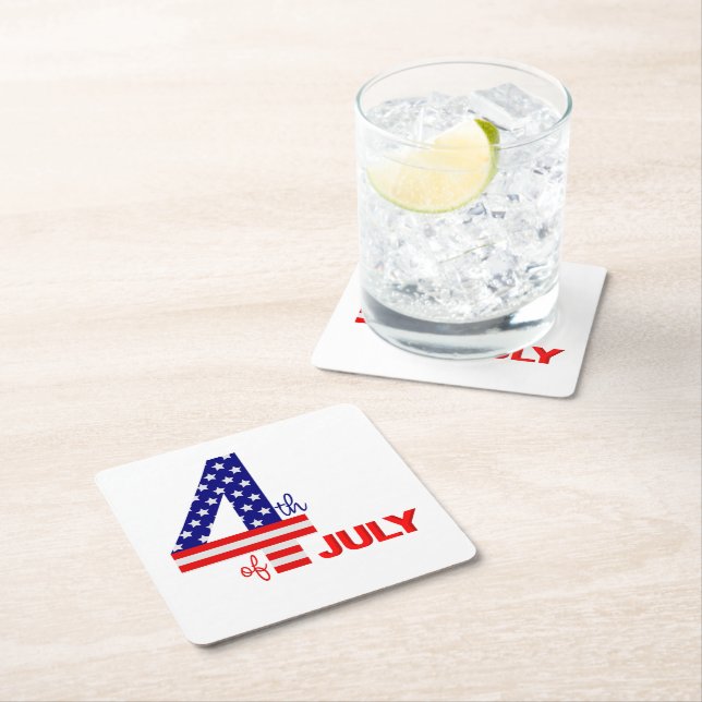 July 4th Paper Drink Coaster (Insitu)