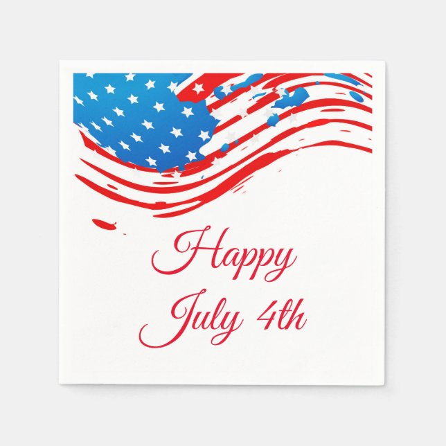 July 4th Paper Napkins (Front)