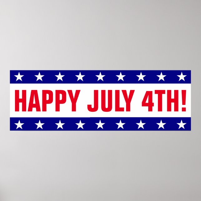 JULY 4th Party Banner Poster (Front)