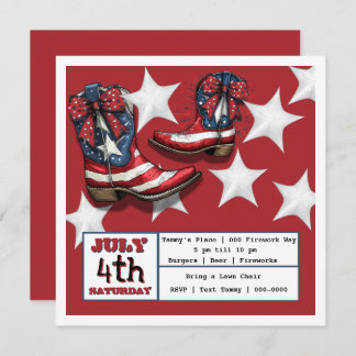 July 4th Party Holiday Card
