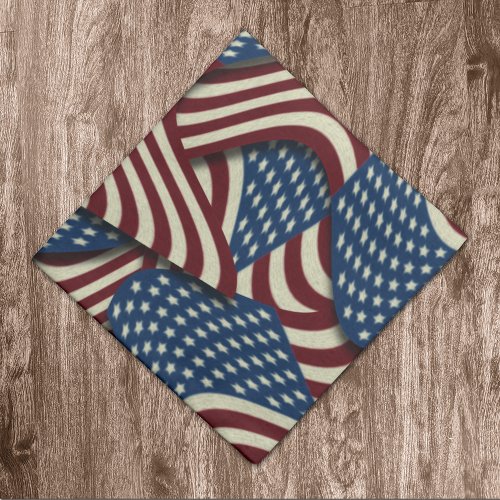 July 4th Party Red White  Blue American Flag Cloth Napkin