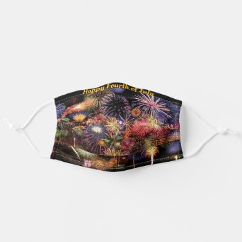 July 4th Patriotic Fireworks Comfortable Adult Cloth Face Mask by Frasure_Studios at Zazzle