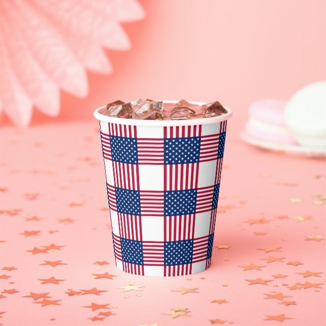 July 4th Patriotic Paper Cup (Insitu)