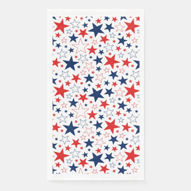 July 4th Patriotic Paper Guest Towel (Front)