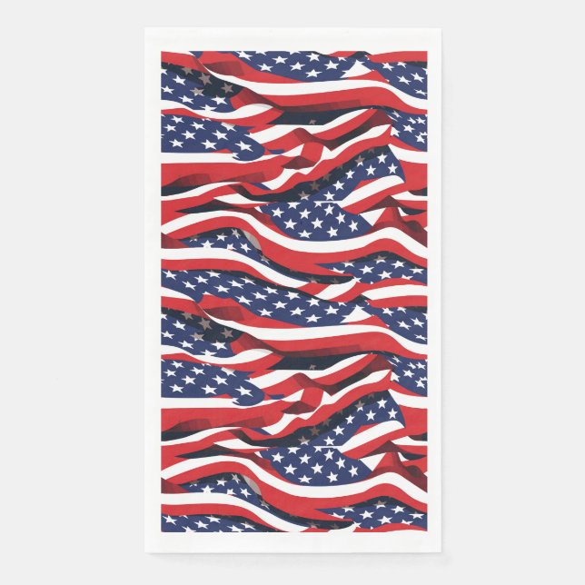 July 4th Patriotic Paper Guest Towel (Front)