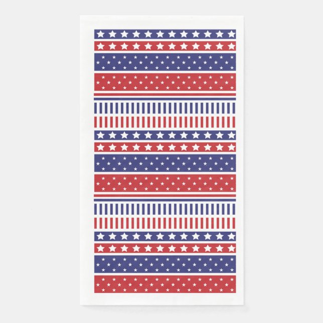 July 4th Patriotic Paper Guest Towel (Front)