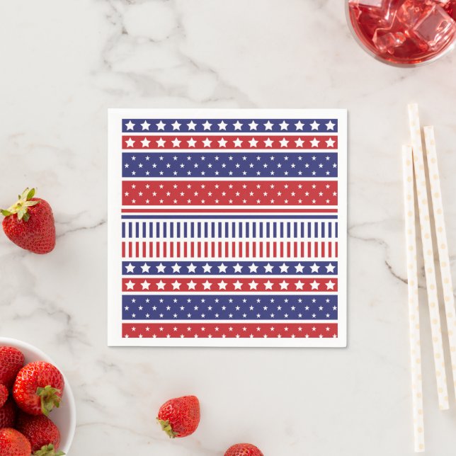 July 4th Patriotic Paper Napkin (Insitu)