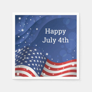July 4th Patriotic Paper Napkins