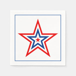 July 4th Patriotic Paper Napkins