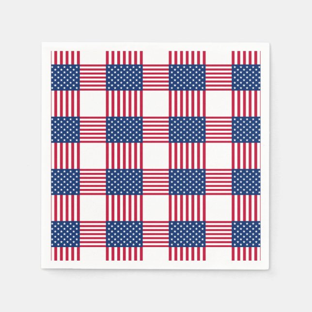 July 4th Patriotic Paper Napkins (Front)