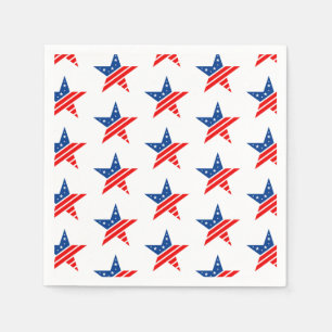 July 4th Patriotic Paper Napkins