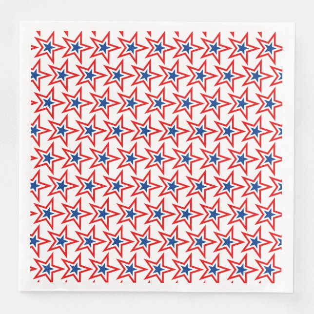 July 4th Patriotic Paper Napkins (Front)