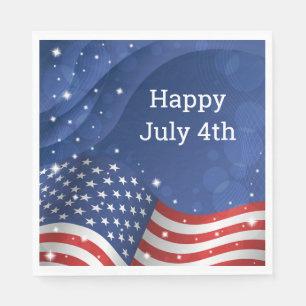 July 4th Patriotic Paper Napkins