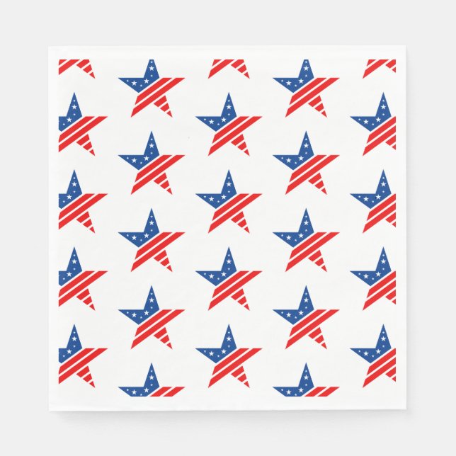 July 4th Patriotic Paper Napkins (Front)