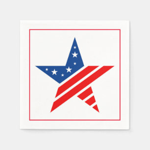 July 4th Patriotic Paper Napkins