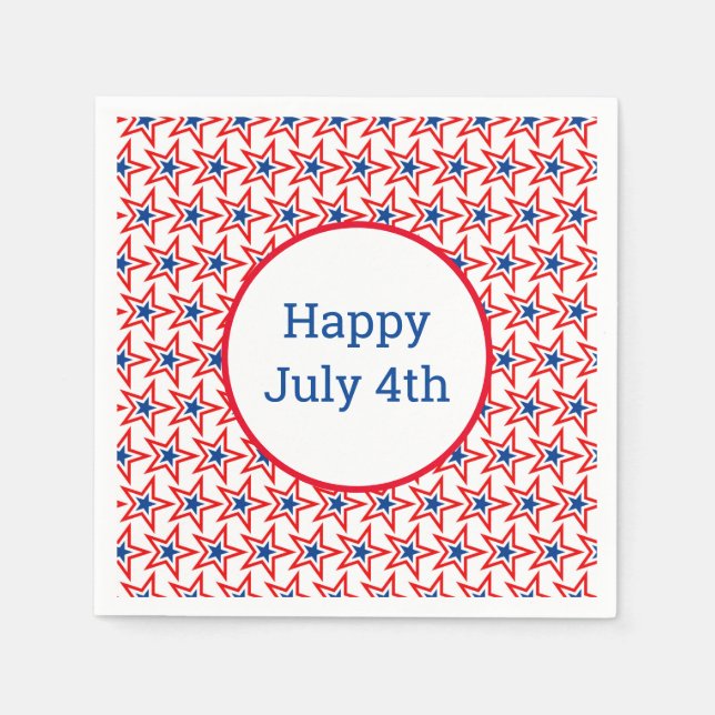 July 4th Patriotic Paper Napkins (Front)