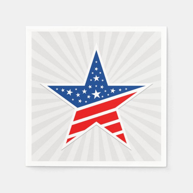 July 4th Patriotic Paper Napkins (Front)