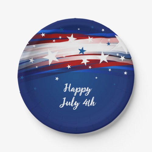 July 4th Patriotic Paper Plates