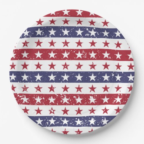 July 4th Patriotic Paper Plates