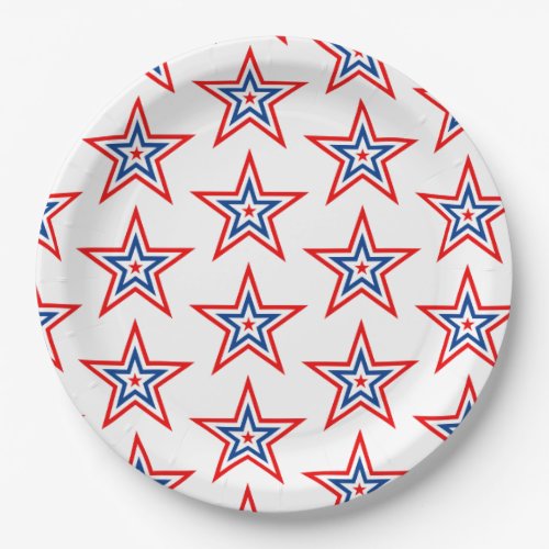 July 4th Patriotic Paper Plates