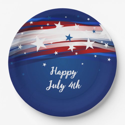 July 4th Patriotic Paper Plates