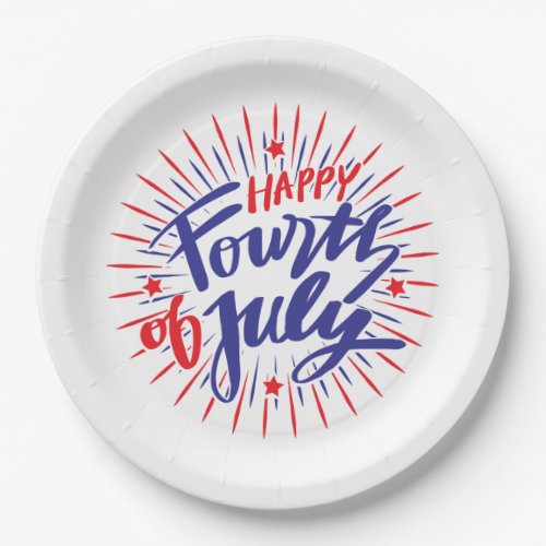 July 4th Patriotic Paper Plates