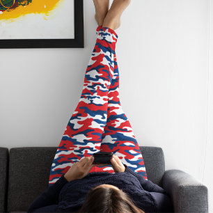 July 4th Patriotic USA Camo Leggings