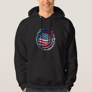 July 4th Product Patriotism, American Flag_21 Hoodie