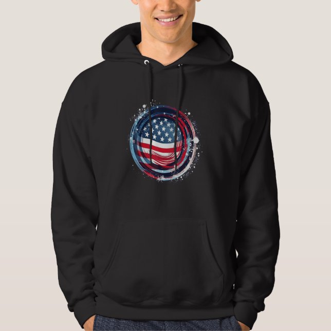 July 4th Product  Patriotism, American Flag_21 Hoodie (Front)