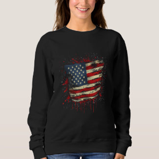 July 4th Product Patriotism, American Flag_2 Sweatshirt