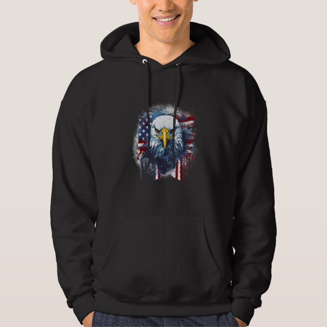 July 4th Product  Patriotism, American Flag_9 Hoodie (Front)
