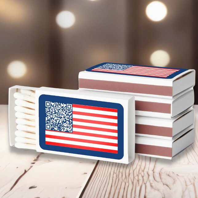 July 4th | QR Code US Flag Matchboxes (Creator Uploaded)
