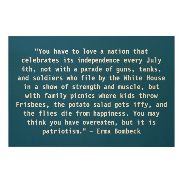 July 4th Quote Wood Wall Art (Front)