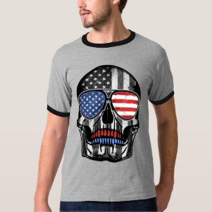 JULY 4TH SKULL INDEPENDENCE DAY GIFT T-Shirt