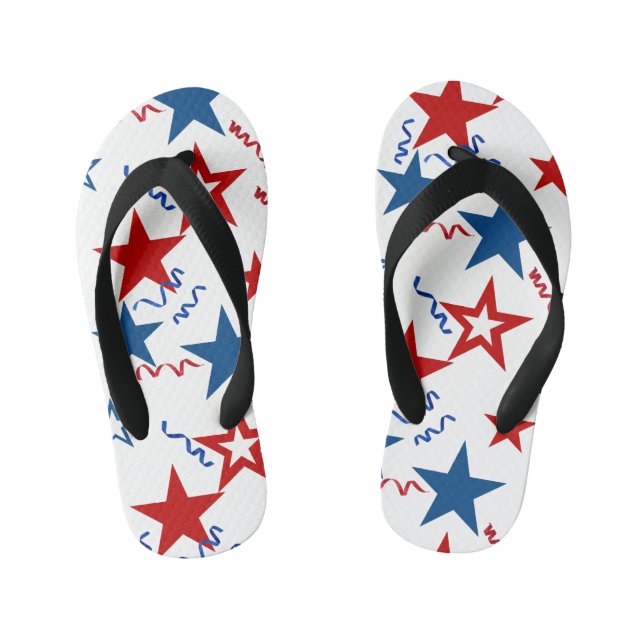 July 4th Stars Flip Flops (Footbed)