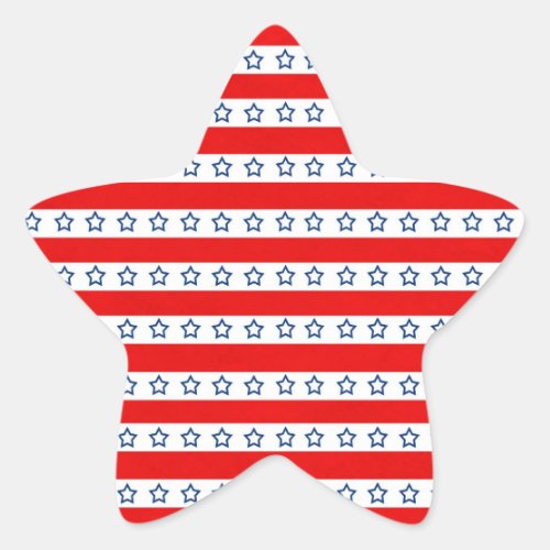 July 4th Stars n Stripes Red_White_Blue Stickers