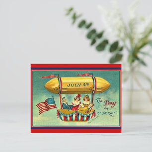July 4th - The Day We Celebrate Holiday Postcard