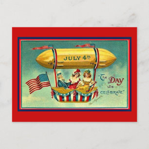 July 4th, The Day We Celebrate Holiday Postcard