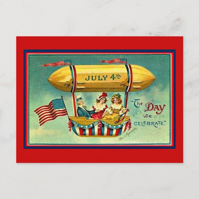 July 4th, The Day We Celebrate Holiday Postcard (Front)