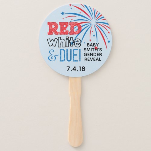 July 4th Themed Fans for a Baby Gender Reveal