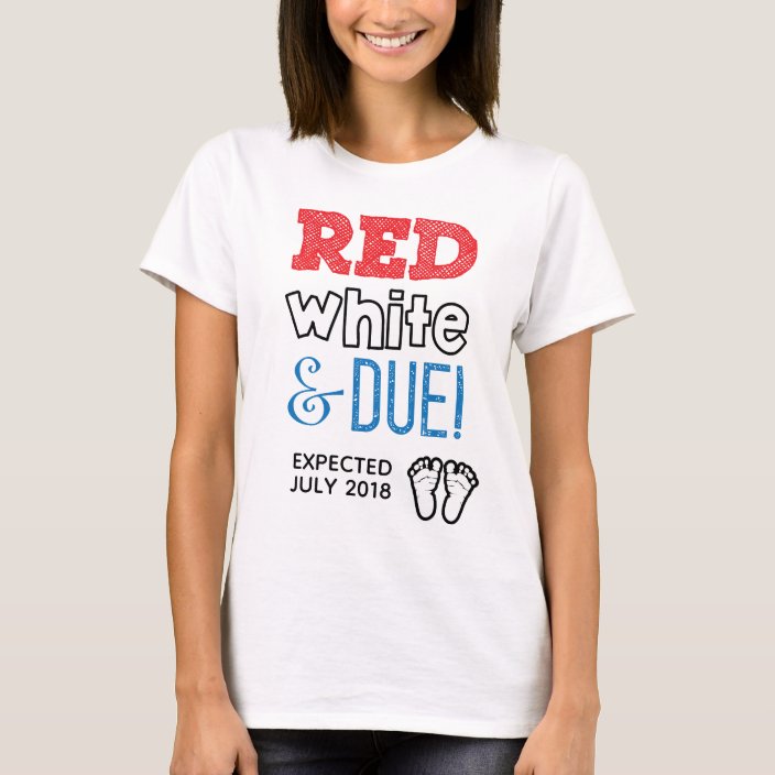 red white and due maternity shirt