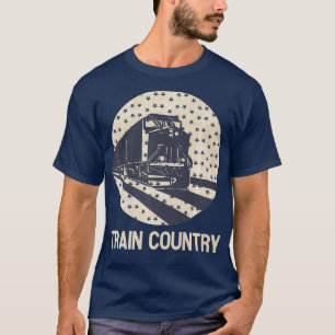 July 4th Train Collector Railfan Model Railroad T-Shirt