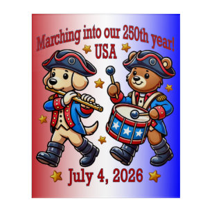 July 4th USA 250th Anniversary Semiquincentennial  Acrylic Print