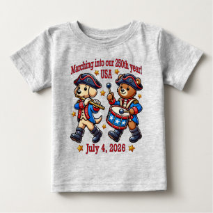 July 4th USA 250th Anniversary Semiquincentennial Baby T-Shirt